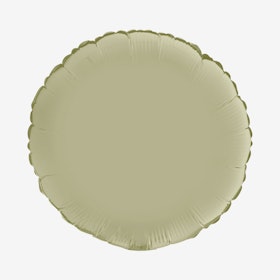 Folieballong - Rund Satin Olive