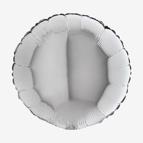 Folieballong - Rund Silver