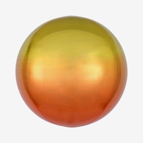 Folieballong - Orbz Ombre Gul & Orange