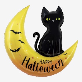 Folieballong - Happy Halloween - Katt