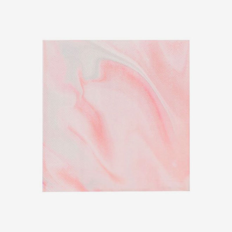 Servetter - Pink marble