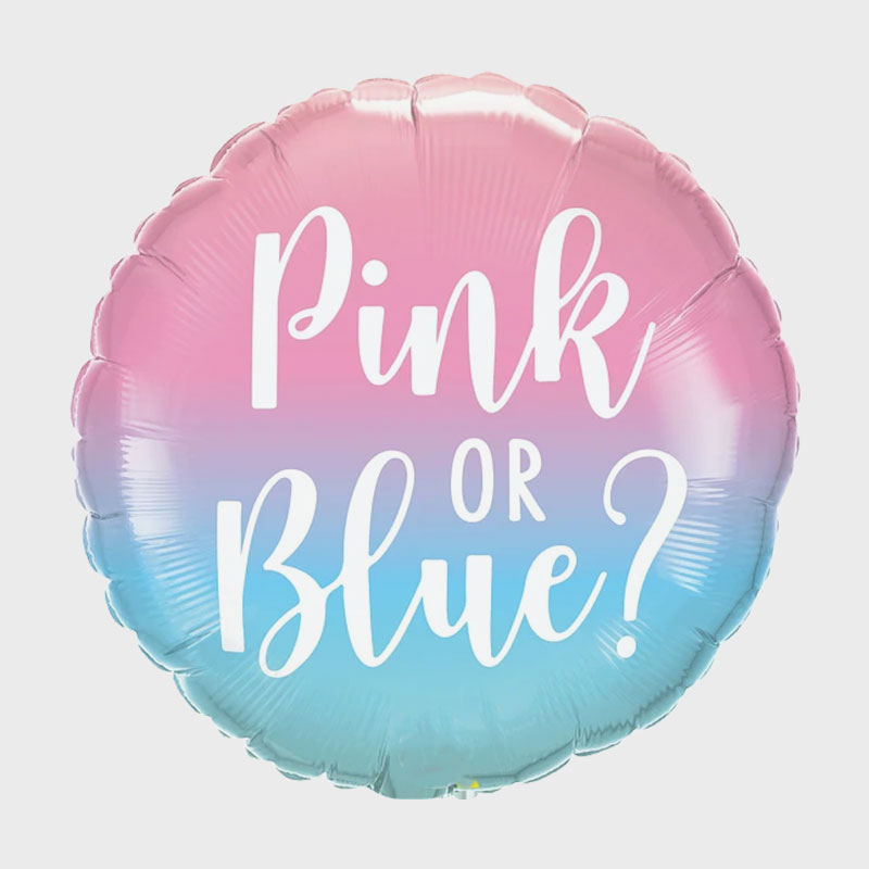 Folieballong - Pink or Blue - Babyshower