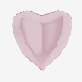 Folieballong - Hjärta Puderrosa