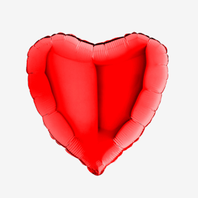 Folieballong - Hjärta Röd