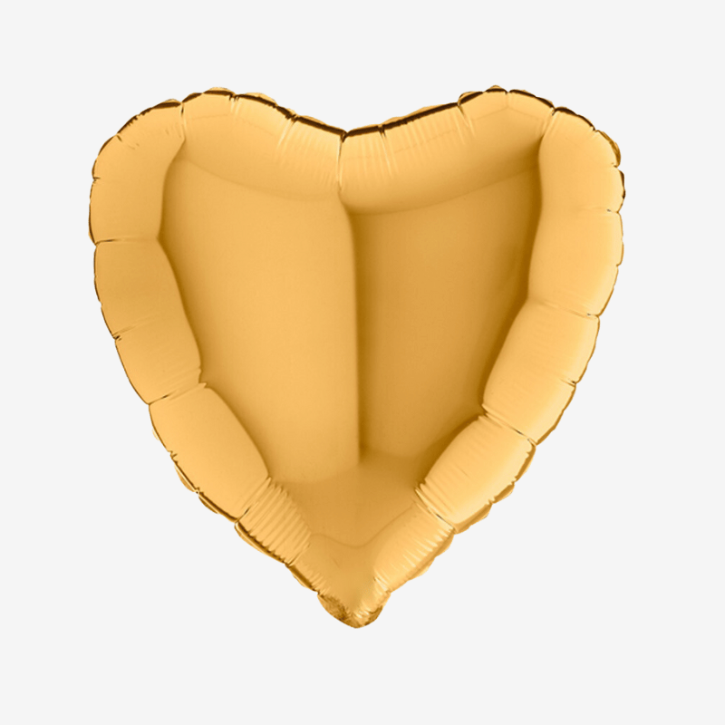 Ballongpost - Hjärta Guld