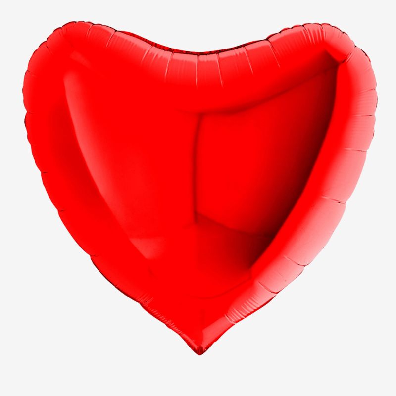 Folieballong - Hjärta Röd Stor