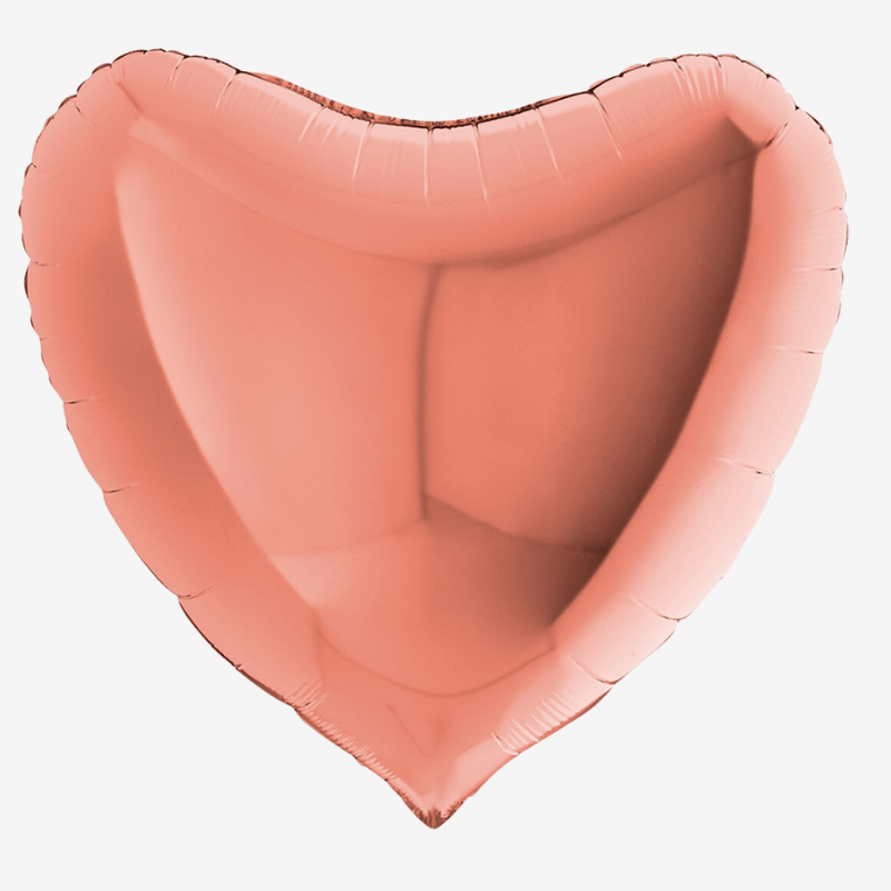 Folieballong - Hjärta Rosé Stor