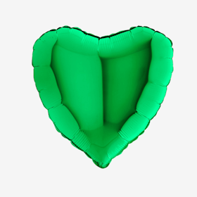 Folieballong - Hjärta Grön
