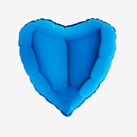 Folieballong - Hjärta Blå