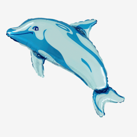 Folieballong - Delfin blå