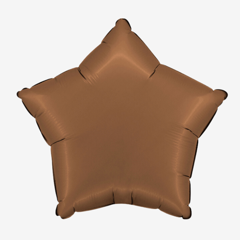 Folieballong - Stjärna Satin Chocolate
