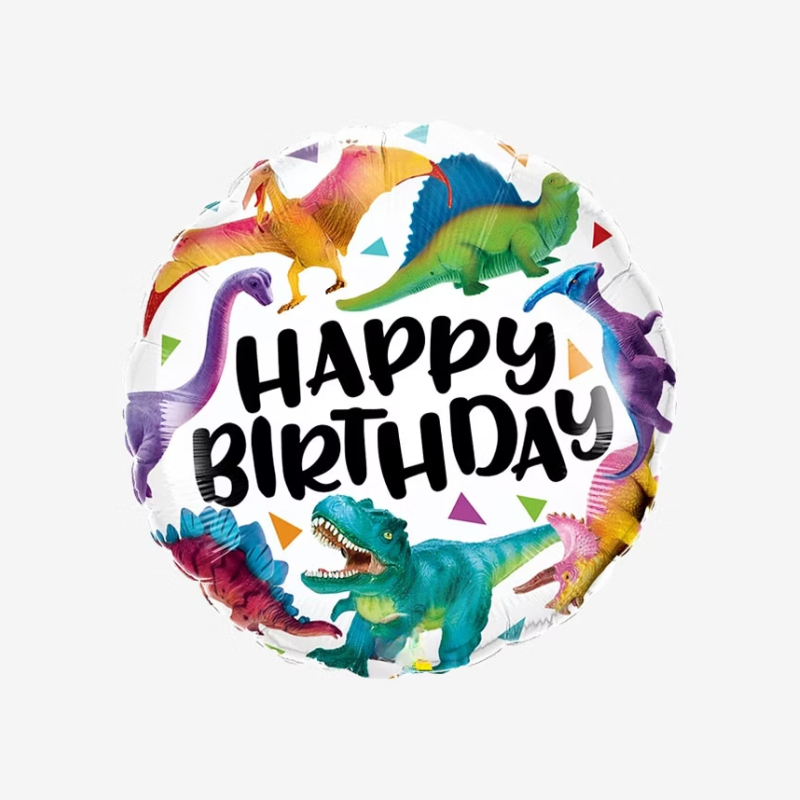 Ballongpost  - Happy Birthday - Dinosaur
