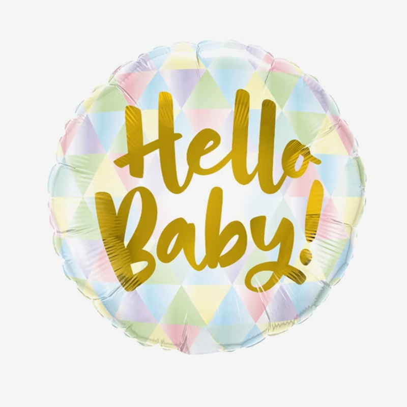 Heliumfylld folieballong - Hello baby