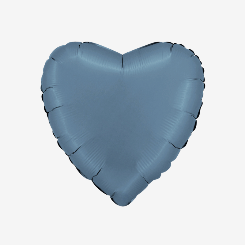 Folieballong - Hjärta Satin Denim