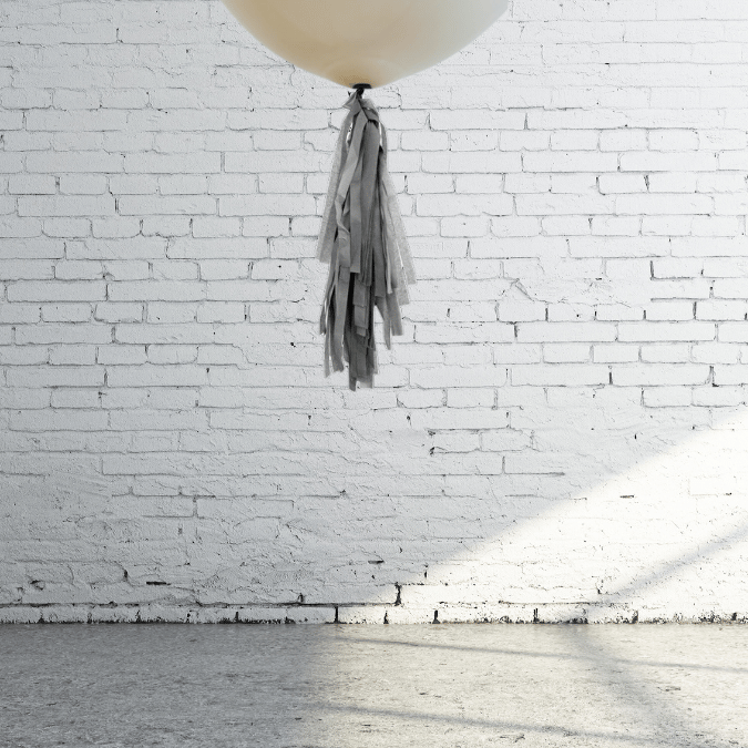 Ballong Tail - Tassel Grå