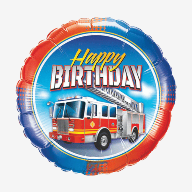 Folieballong - Happy Birthday - Brandbil