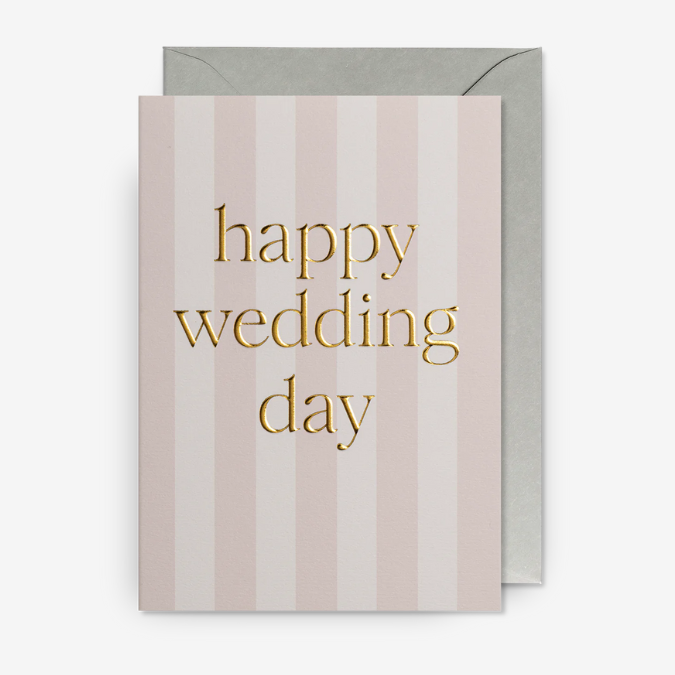 Kort - Pastel Striped Wedding Day!