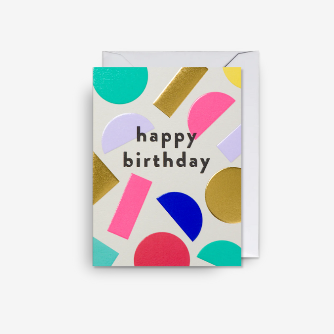 Kort - Happy Birthday Geometric