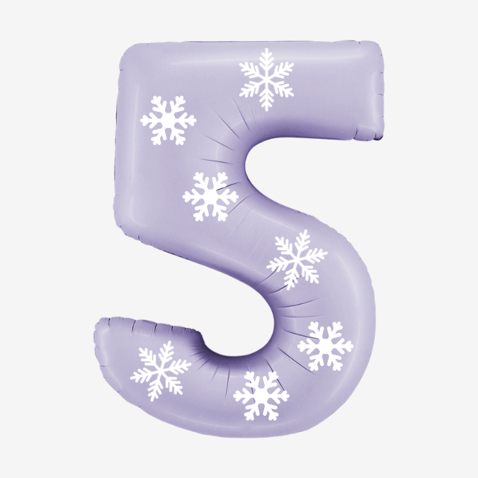Sifferballong med mönster - Snöflingor