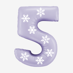 Sifferballong med mönster - Snöflingor