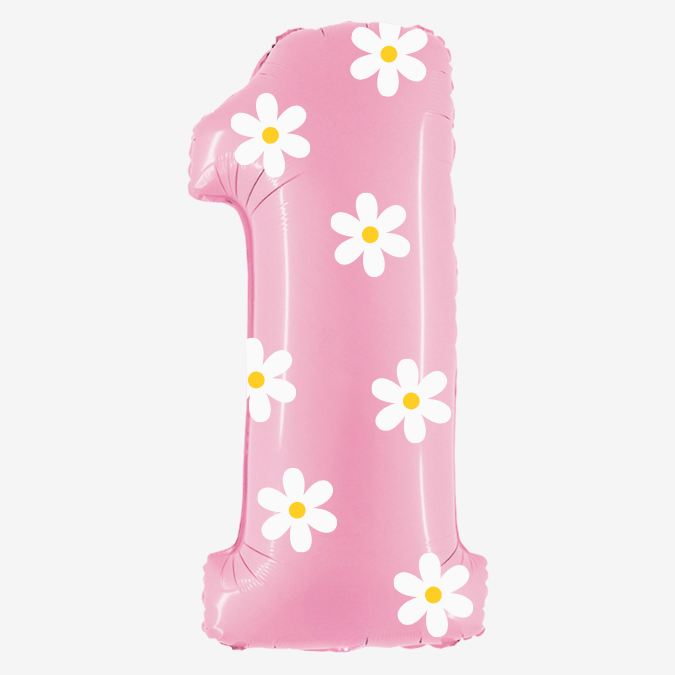 Sifferballong med mönster - Blomma