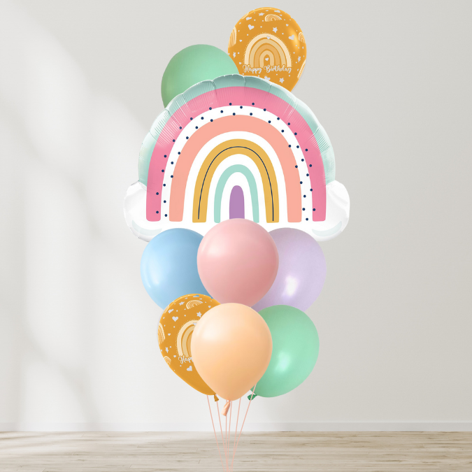 Ballongbukett - Pastel Rainbow Dreams