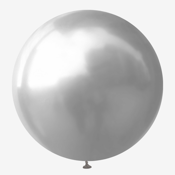 Jätteballong - Chrome Silver