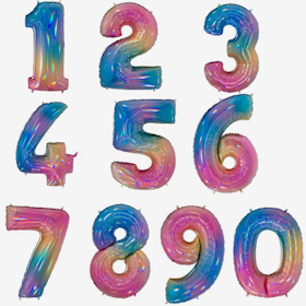 Sifferballonger - Rainbow