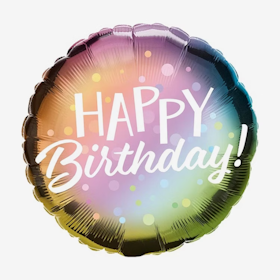 Ballongpost  - Happy Birthday - Metallic Ombre