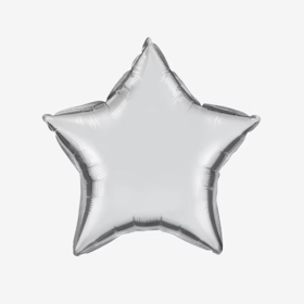 Ballongpost Folieballong - Stjärna Silver