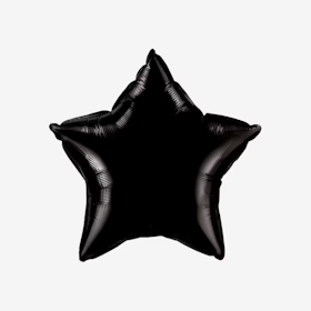 Ballongpost Folieballong - Stjärna Svart