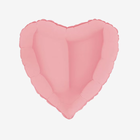 Folieballong - Hjärta Pastellrosa