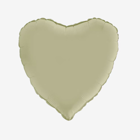 Folieballong - Hjärta Satin Olive