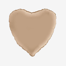 Folieballong - Hjärta Satin Nude