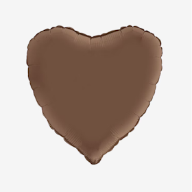Folieballong - Hjärta Satin Chocolate