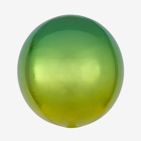 Folieballong - Orbz Ombre Yellow & Green