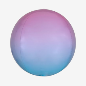 Folieballong - Orbz - Ombre Rosa/Ljusblå