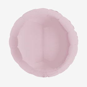 Folieballong - Rund Puderrosa