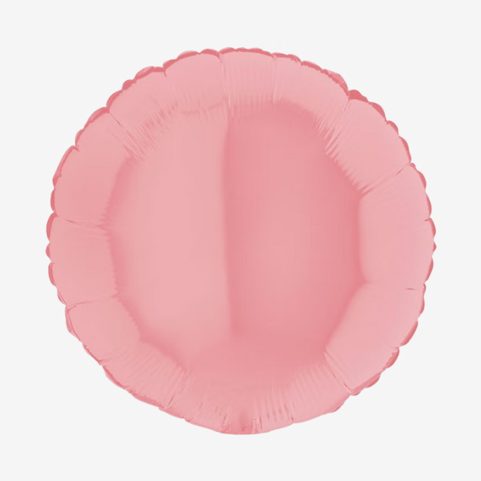 Folieballong - Rund Pastell Rosa