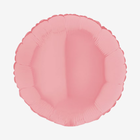 Folieballong - Rund Pastell Rosa