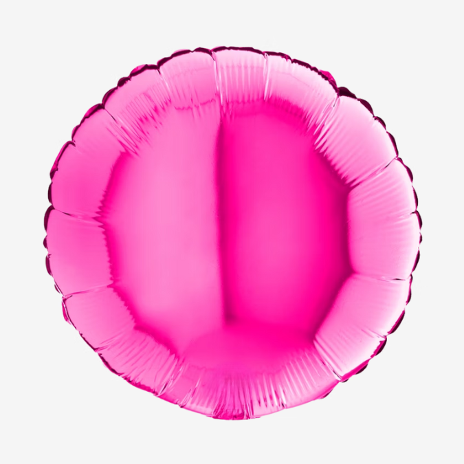 Folieballong - Rund Magenta