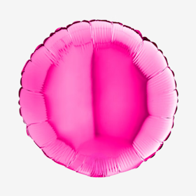 Folieballong - Rund Magenta