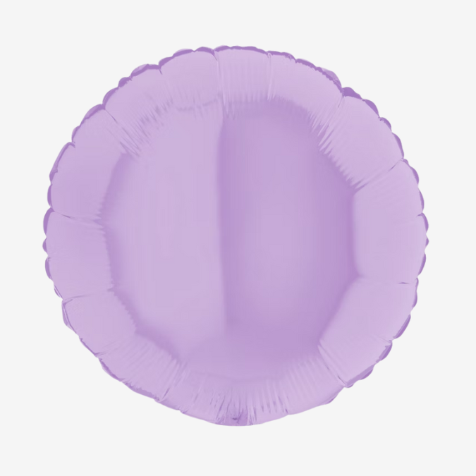 Folieballong - Rund Pastell-lila