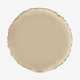 Folieballong - Rund Satin Cream