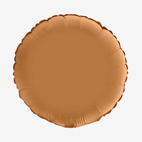 Folieballong - Rund Satin Caramel