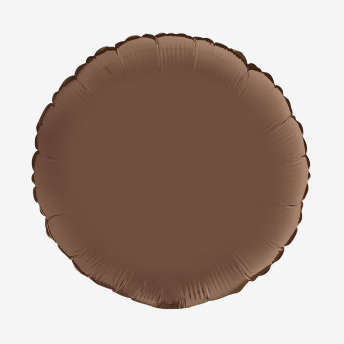 Folieballong - Rund Satin Chocolate