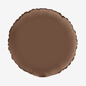 Folieballong - Rund Satin Chocolate
