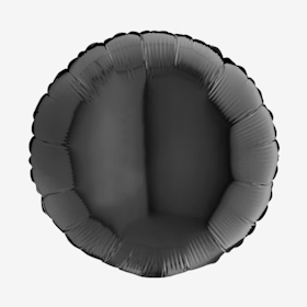 Folieballong - Rund Svart