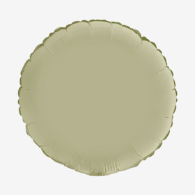 Folieballong - Rund Satin Olive