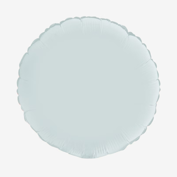 Folieballong - Rund Satin Pastellblå